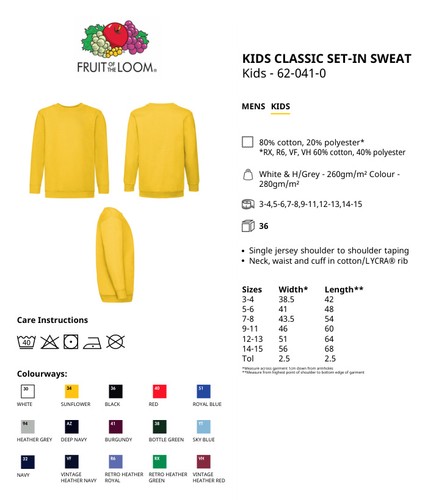 Fruit the loom - the, sweatshirt